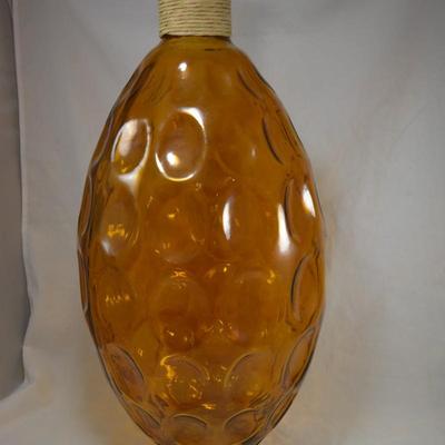 Large Amber Thumbprint Vase 23"x11"