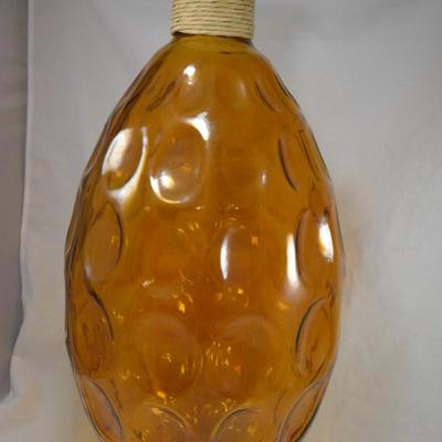 Large Amber Thumbprint Vase 23"x11"