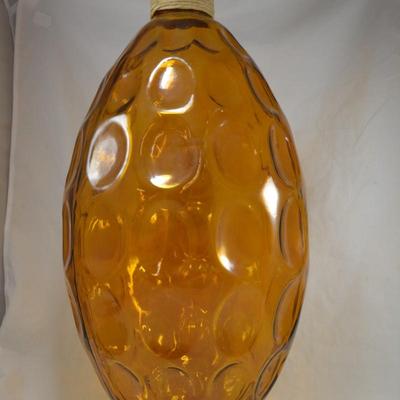 Large Amber Thumbprint Vase 23"x11"