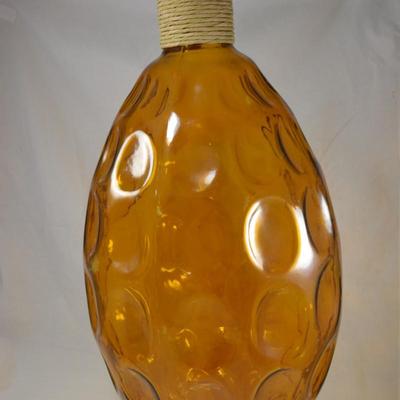 Large Amber Thumbprint Vase 23"x11"