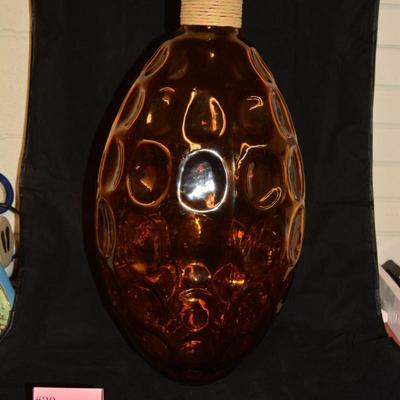 Large Amber Thumbprint Vase 23"x11"