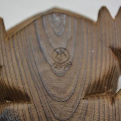 SUGI Cryptomeria Carved Wood Toad, JAPAN