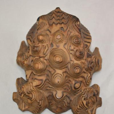 SUGI Cryptomeria Carved Wood Toad, JAPAN