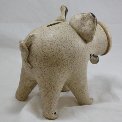 Heavy Ceramic Piggy Bank w/ Threaded Snout 9"x9"