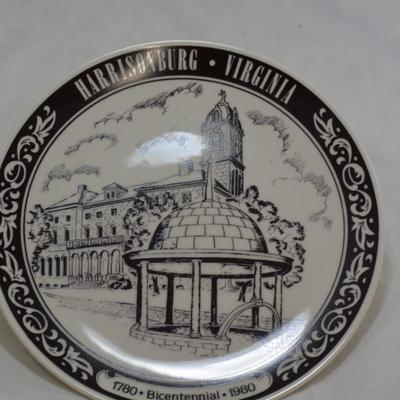 Harrisonburg Virginia Bicentennial Plate 8 5/8"