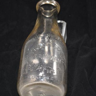 Vintage 1 Qt. Milk Bottle, Lykens PA 9.5"