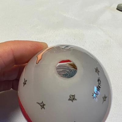 Collection of Signed Glass Angel Decorated Eggs W/Stands (DR-RG)