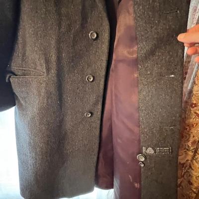 Pure Wool Coats, Ladies Sz 12 & Menâ€™s L & Raincoat (M-RG)