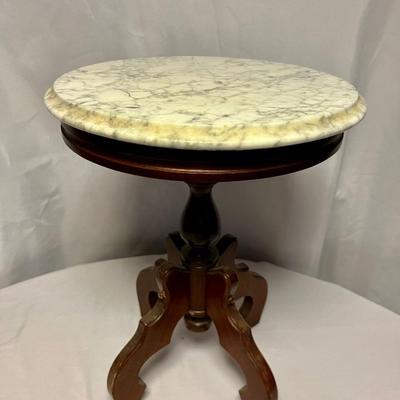 Italian Marble Topped Victorian Parlor Table & More (M-RG)