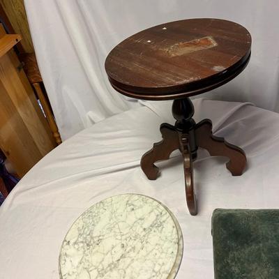Italian Marble Topped Victorian Parlor Table & More (M-RG)