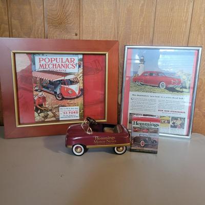 Automotive Art and a Hemmings Motor News Pedal Car (O-DW)