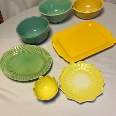 Yellow & Teal Platters & Bowls (DR-RG)