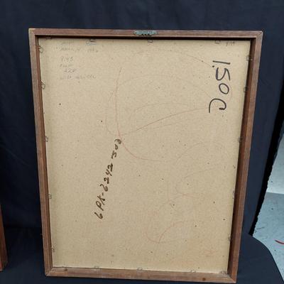 Framed Tom Wood Clown Art (OB4-BBL)