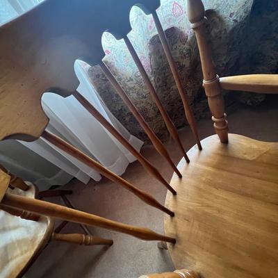 Pair of Wooden Spindle Back Chairs (DR-MG)