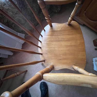 Pair of Wooden Spindle Back Chairs (DR-MG)