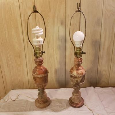 Pair of Stone Lamps (M-KD)