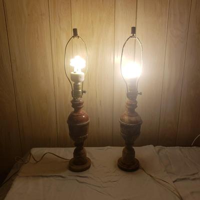 Pair of Stone Lamps (M-KD)