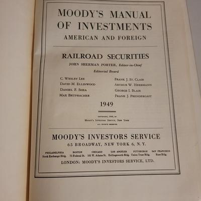 Moody's Railroad and Industrial Investment Books (O-DW)