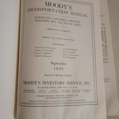 Moody's Railroad and Industrial Investment Books (O-DW)