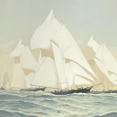 Americas Cup Lithograph Print