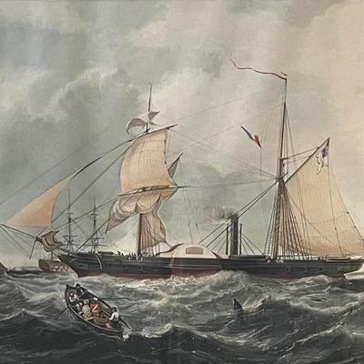 KNILL , PINXIT/ THE VIEW OF HER MAJESTYS  STEAM FRIGATE CYCLOPS. LITHO