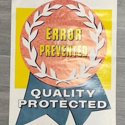 POSTER: Error Prevented Quality Protected/ Elliot Service Company Inc