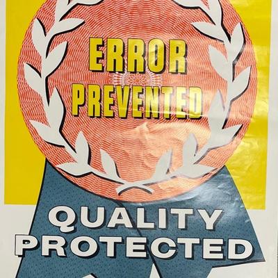 POSTER: Error Prevented Quality Protected/ Elliot Service Company Inc