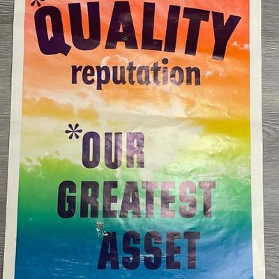 POSTER. QUALITY reputation  OUR GREATEST ASSET/Elliot Service Company Inc. USA