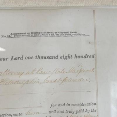 1863 Civil War Era Indenture / Land sale