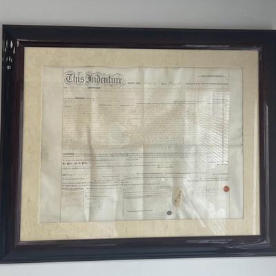 1863 Civil War Era Indenture / Land sale