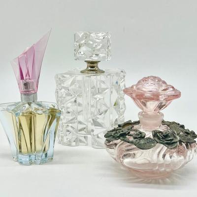 Trio (3) ~ Glass Perfume Bottles