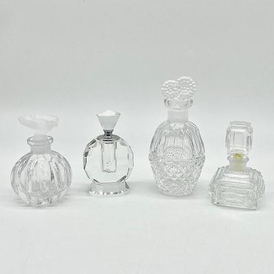 Four (4) Assorted Glass Perfume Bottles