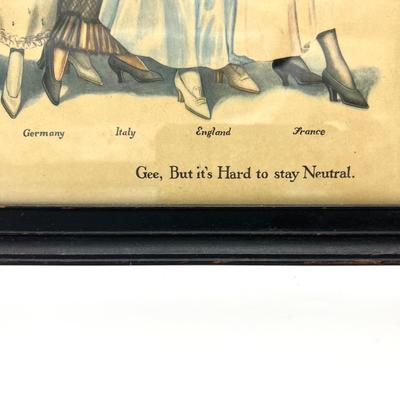 Gee, But its Hard to Stay Neutral - Ladies Wallace Robinson Vintage Print Robinson