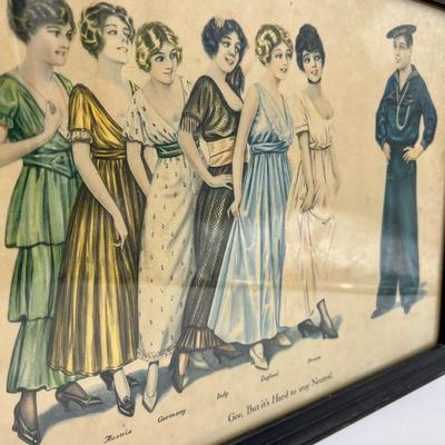 Gee, But its Hard to Stay Neutral - Ladies Wallace Robinson Vintage Print Robinson