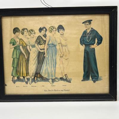 Gee, But its Hard to Stay Neutral - Ladies Wallace Robinson Vintage Print Robinson
