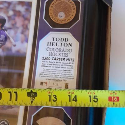 Colorado Rockies Collectible TODD HELTON 2500 Career Hits Framed, and Numbered HIGHLAND MINT