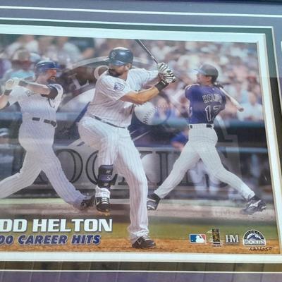 Colorado Rockies Collectible TODD HELTON 2500 Career Hits Framed, and Numbered HIGHLAND MINT