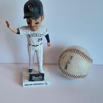 Colorado Rockies BDA Evolving Branded 2016 Nolan Arenado Collector's edition Bobblehead with field played baseball