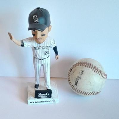 Colorado Rockies BDA Evolving Branded 2016 Nolan Arenado Collector's edition Bobblehead with field played baseball