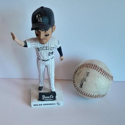 Colorado Rockies BDA Evolving Branded 2016 Nolan Arenado Collector's edition Bobblehead with field played baseball