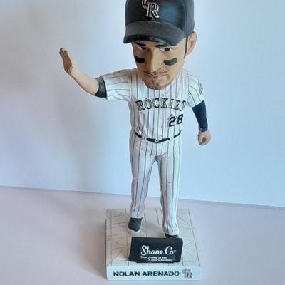 Colorado Rockies BDA Evolving Branded 2016 Nolan Arenado Collector's edition Bobblehead with field played baseball