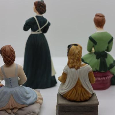 Collection of Four Little Women Fine Porcelain Figurines