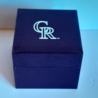 Colorado Rockies Etched 25 1992-2018 Glass Baseball in case