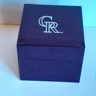 Colorado Rockies Etched 25 1992-2018 Glass Baseball in case
