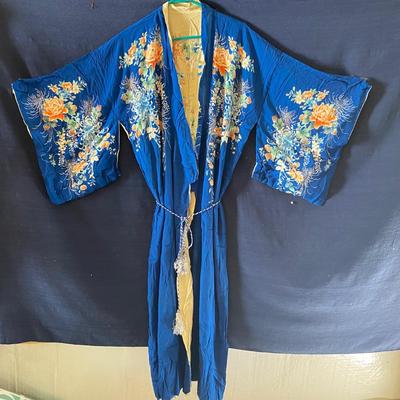 Vintage Kimono Robe and Bottoms