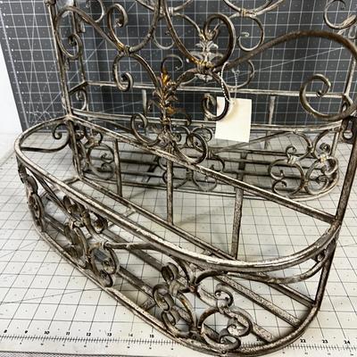 2 Iron Decorative Wall Hanging Boxes 