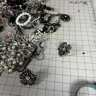 NEW Costume Jewelry; Pink, Black, Silver, 