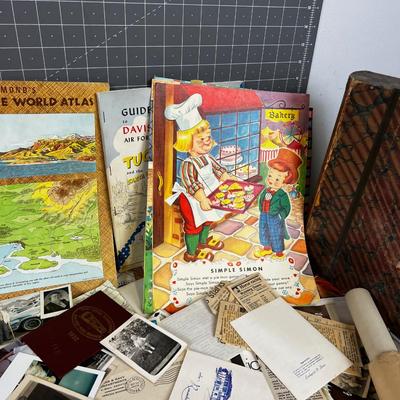 Largest Lot of PAPER EPHEMERA: Photo, News Paper, Maps, Manuals, Atlas, 