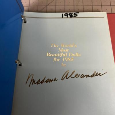 Calling all Doll Collectors: Madame Alexander Binder of Catalogs from Mid 80's to Mid 90's 