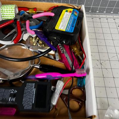 Garage Tray: Glue Gun, Tape, Tools 
